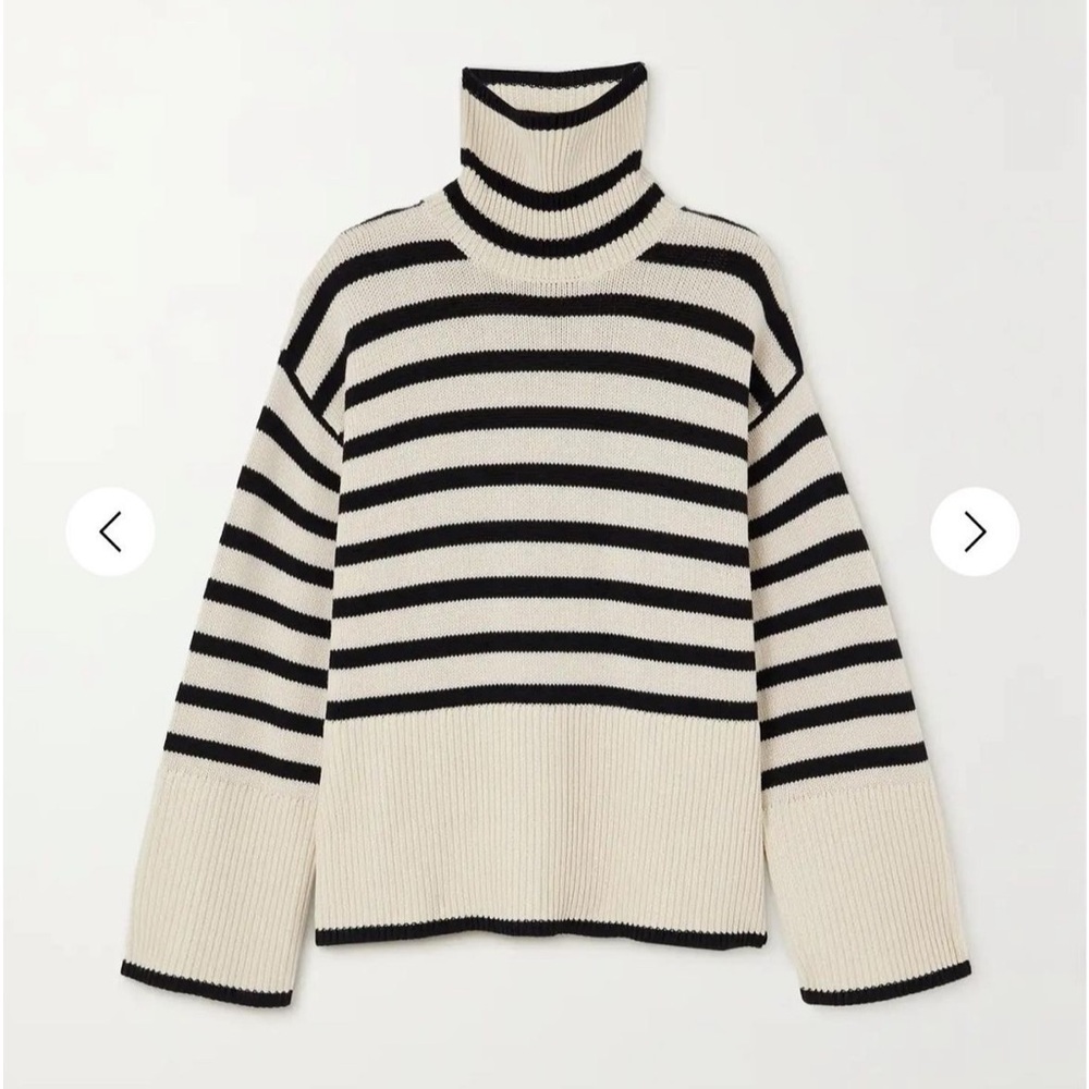 TOTEME stripe turtleneck sweater